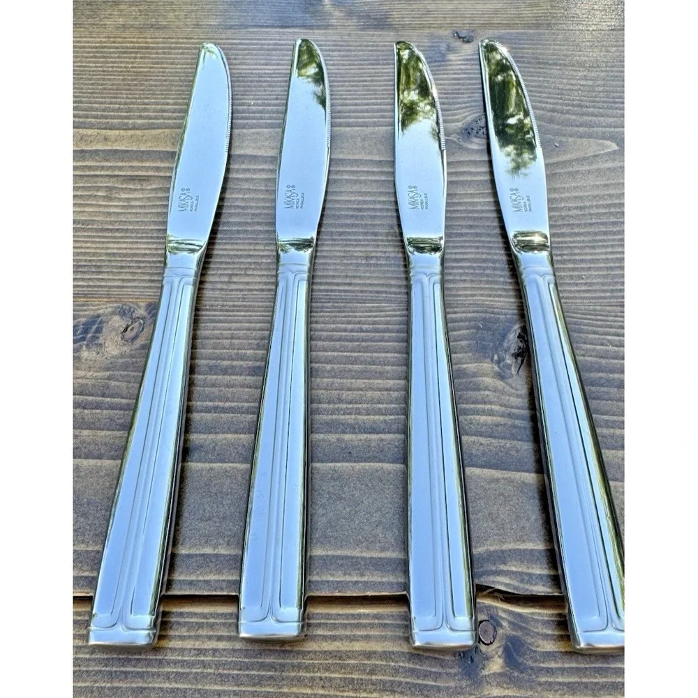 Mikasa PARALLELS Butter Knives Set Of 4 Korea Stainless Flatware Replacement